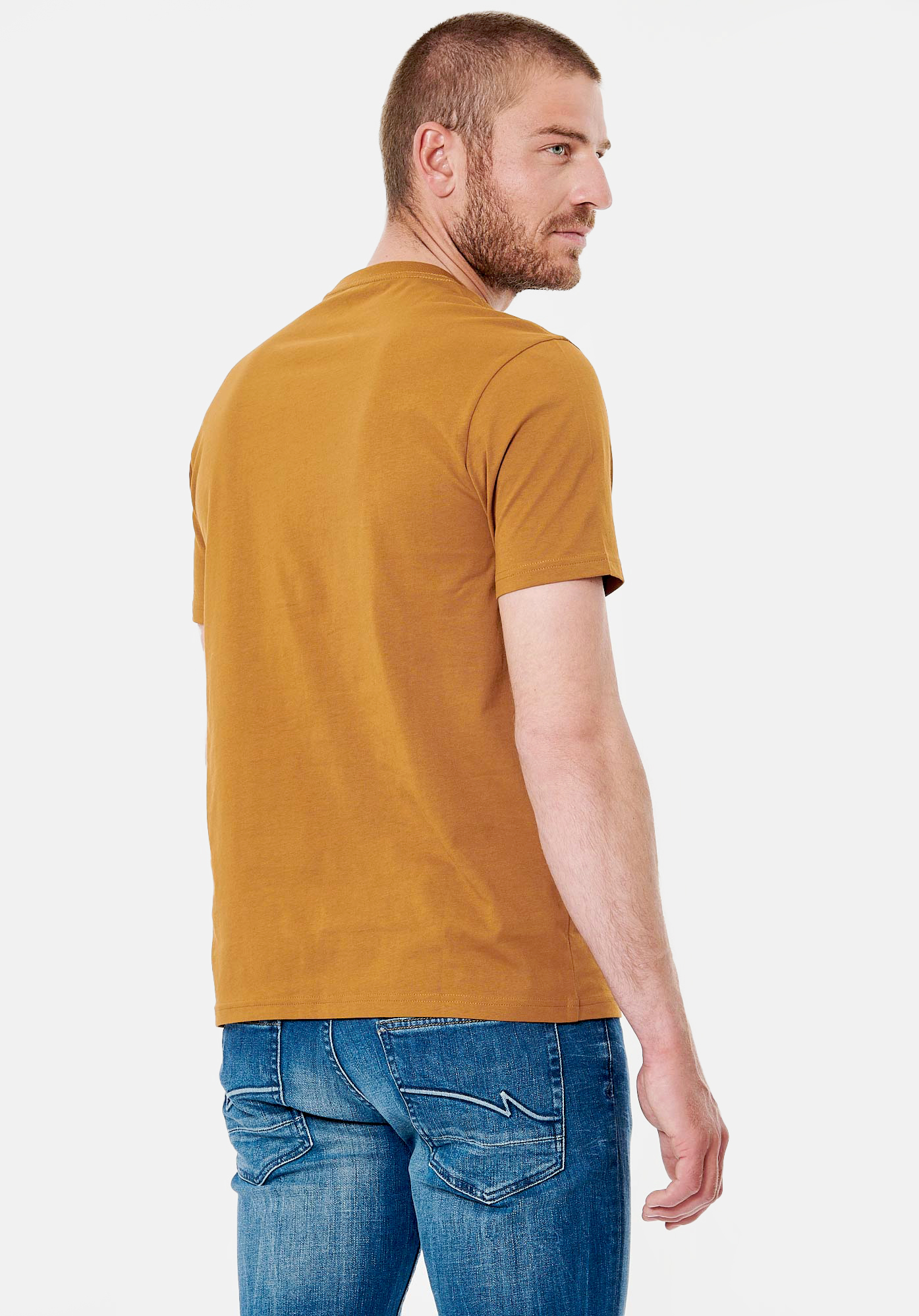 LERES  T-shirt marron homme 100% coton