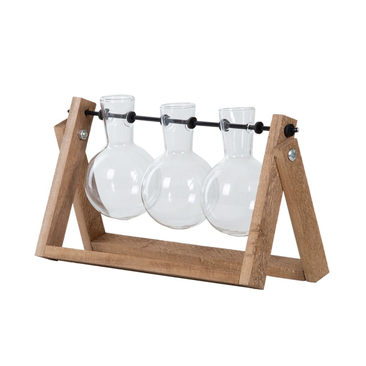 Esschert Design BV Tischvase (1 St), Stecklingsvasen 3er-Set L 6,5xB 25,5xH 14,5cm