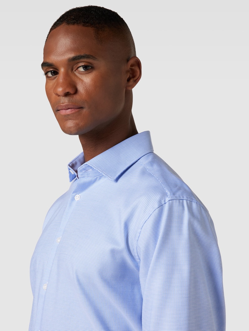 Regular Fit Business-Hemd mit Kentkragen in bleu