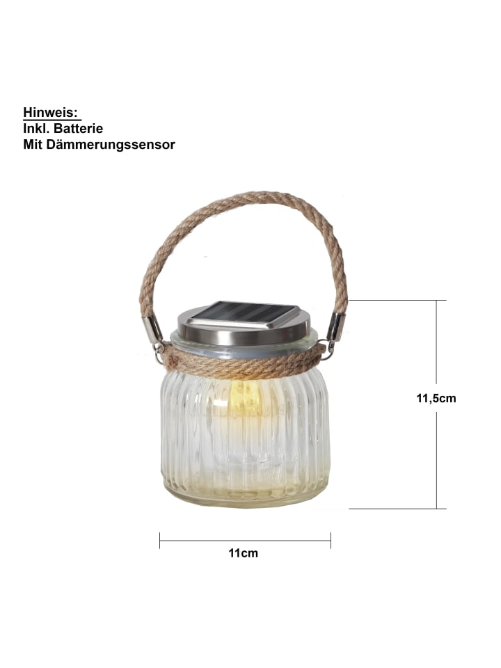 STAR Trading Solar-Tischdeko, Tischleuchte Jamjar Outdoor günstig kaufen onesize
