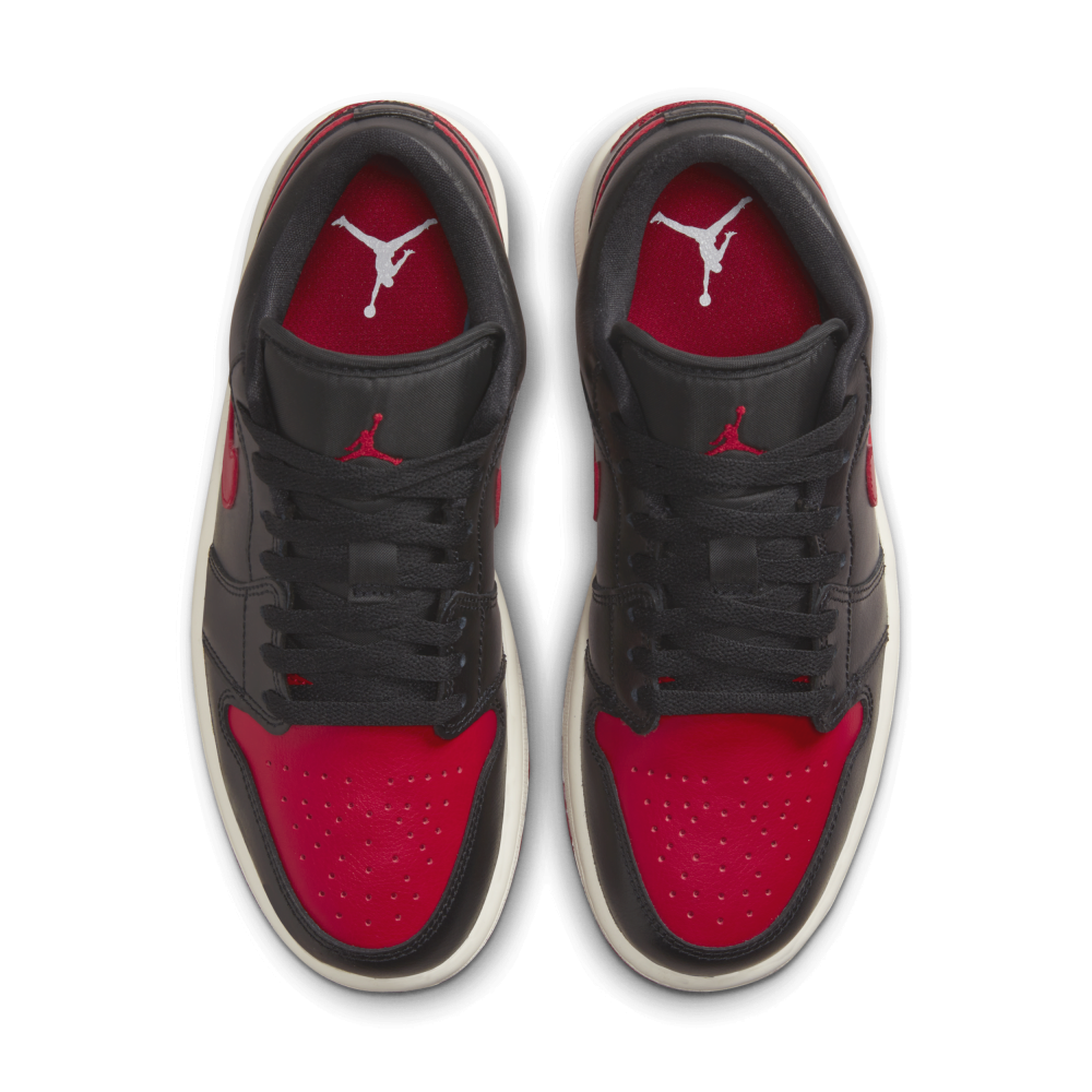 NIKE JORDAN 1 Low WMNS Bred Sail DC0774-061 / schwarz