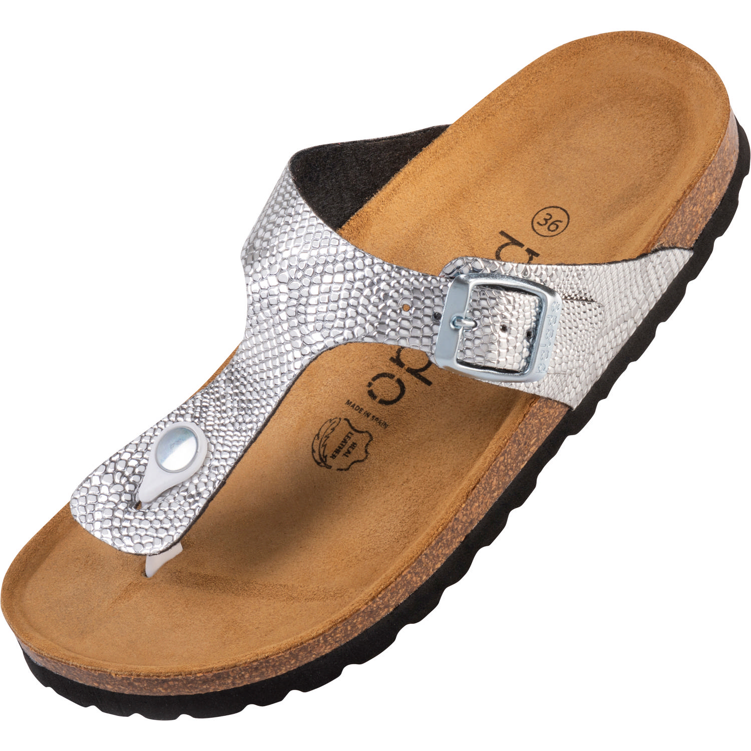 Palado Kos Titano, Zehentrenner, Damen, Silber