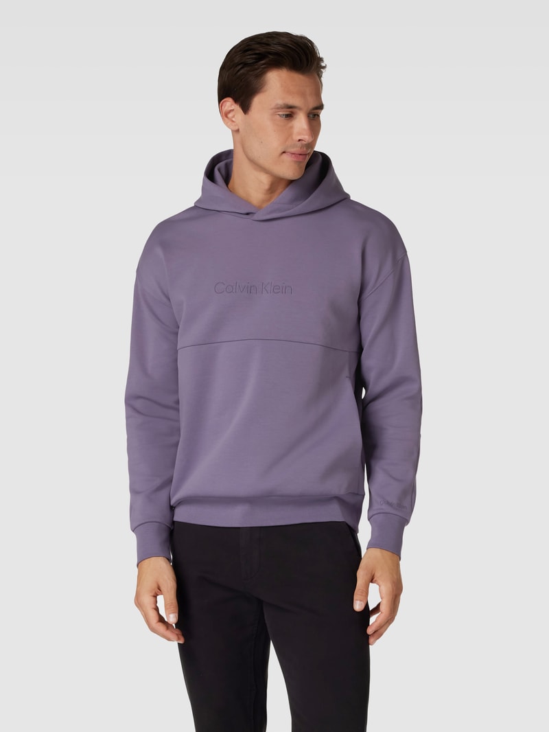 Hoodie mit Logo-Print Modell 'COMFORT' in flieder