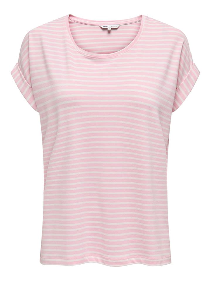 ONLY Shirt in Rosa/ Weiß günstig kaufen