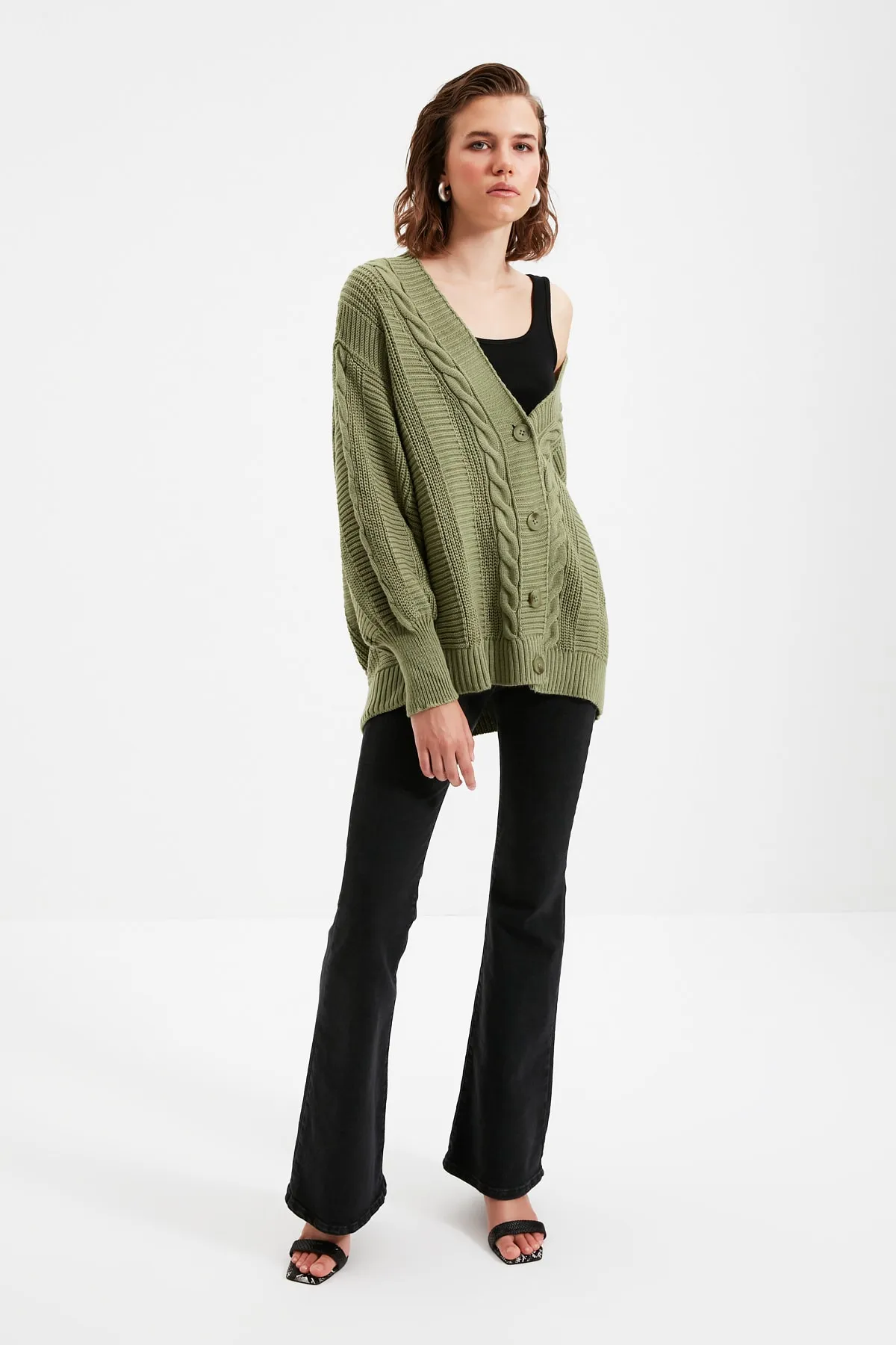Trendyol Collection  Mintgrüne Strickjacke