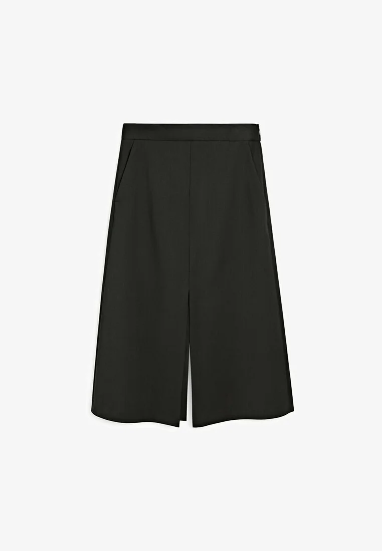 Falda MIDI TALLER CON ABERTURAS de Massimo Dutti - Falda corte A