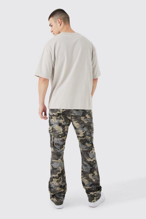 Tall Slim-Fit Camouflage Schlaghose