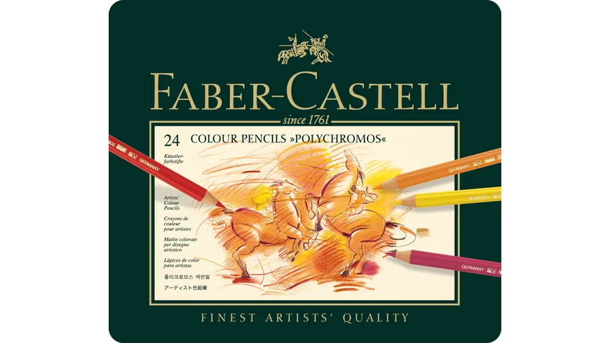 FABER-CASTELL Buntstifte Polychromos 24er-Metalletui