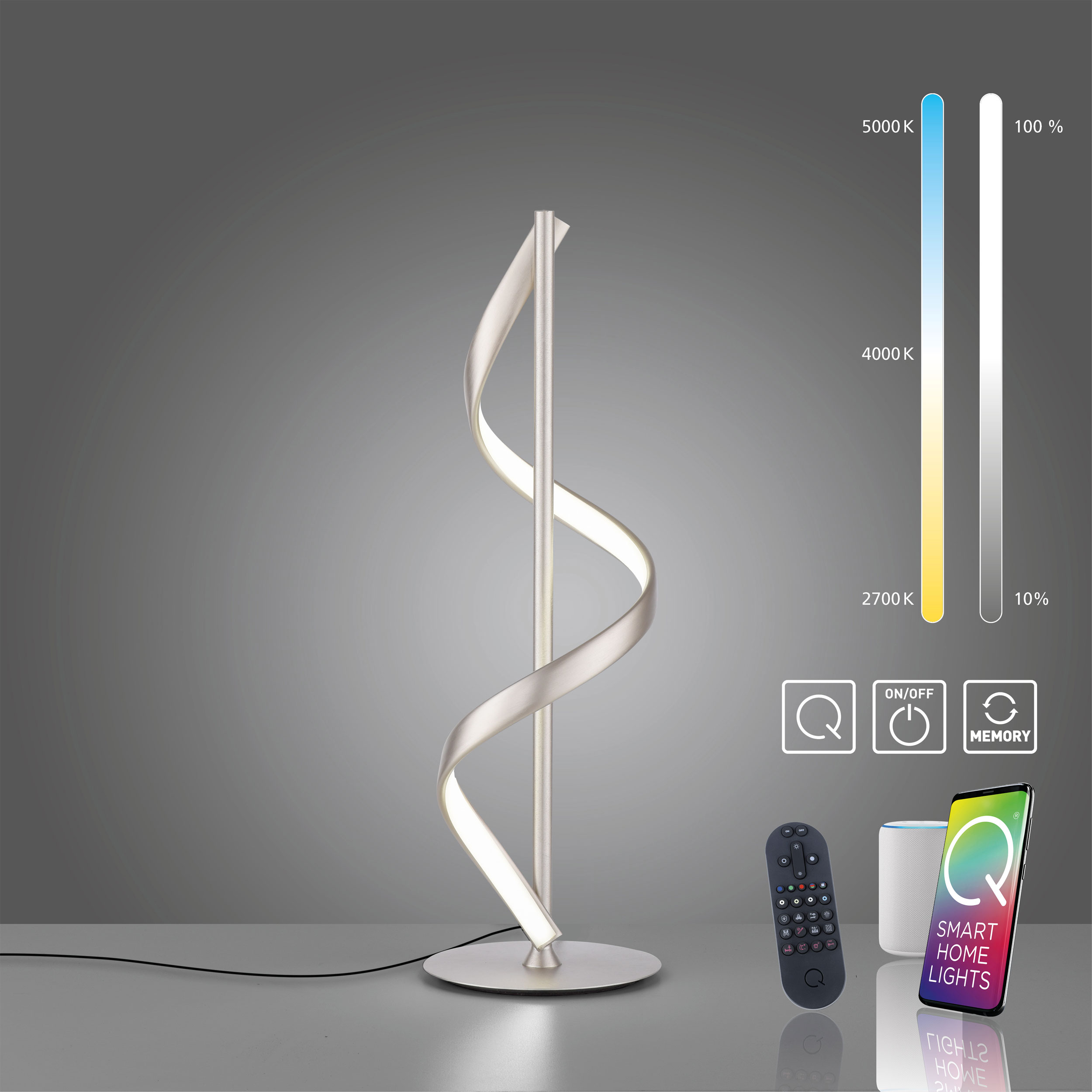 QLED-Tischleuchte 1flg