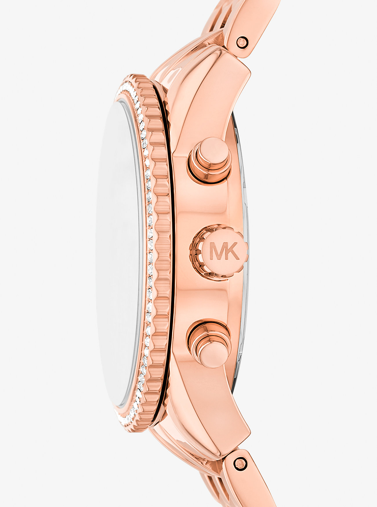 Mini Bryant Pavé roségullfarget klokke - ROSÉGULL