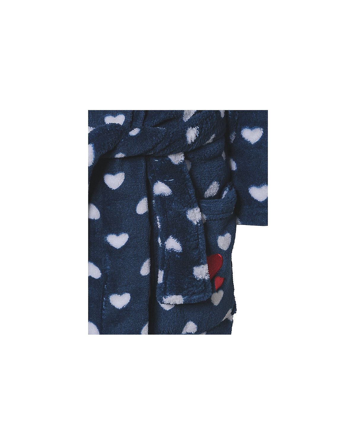 Fleece Bademantel HERZCHEN für Mädchen