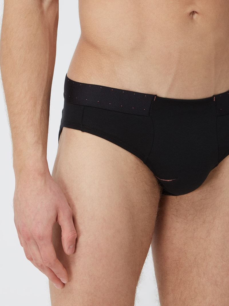 Slip mit Stretch-Anteil im 2er-Pack Modell 'The Superhero' in schwarz