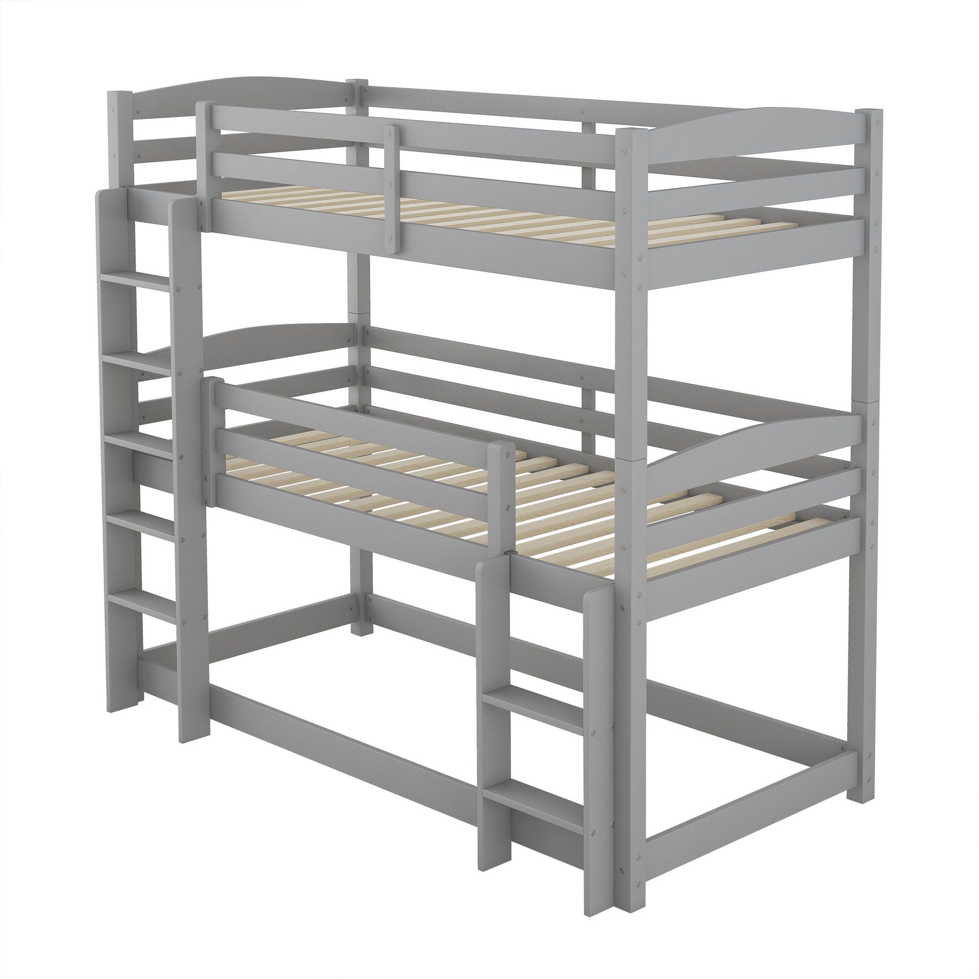 REDOM Bett Dreier-Etagenbett, Kinderbetten Gästebett Einzelne Betten (90 x 200cm), Ohne Matratze