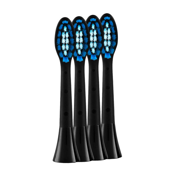 Ersatz-Zahnbürstenköpfe, schwarz (weich), 4er Set