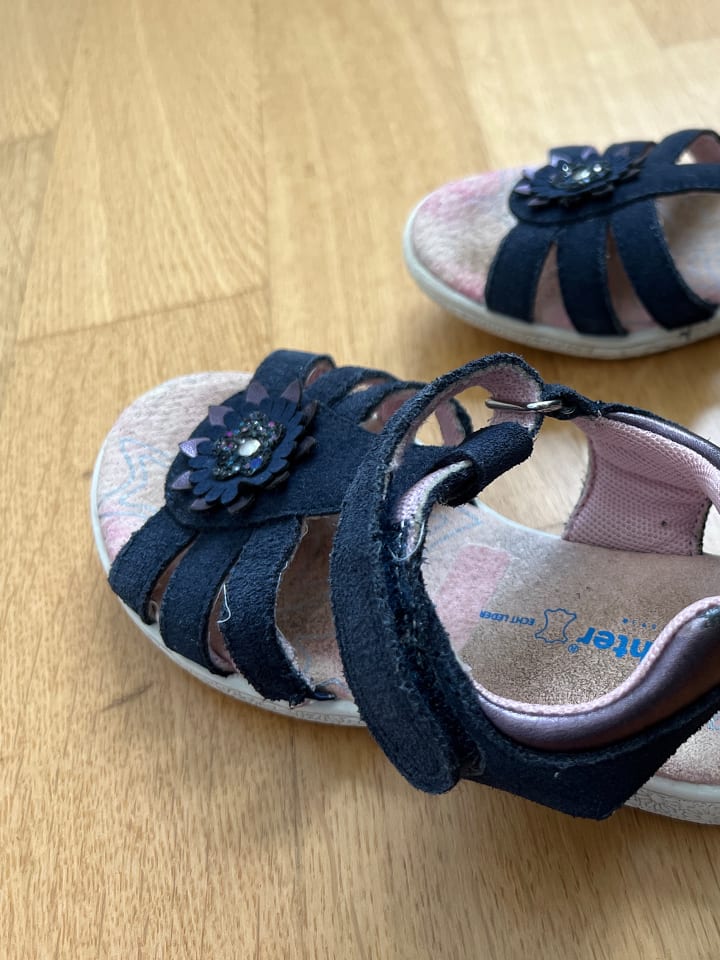 Richter Shoes Leder-Sandalen in Dunkelblau günstig kaufen 29