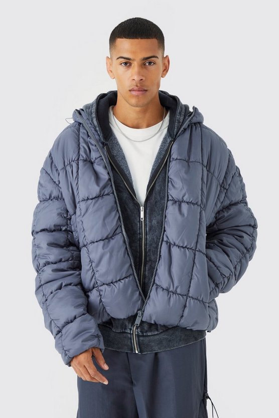 Geraffte Steppjacke