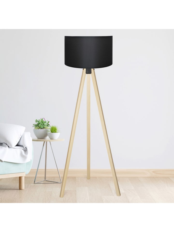 lux.pro Stehleuchte Newport in Schwarz (H)140cm (D)38cm günstig kaufen onesize