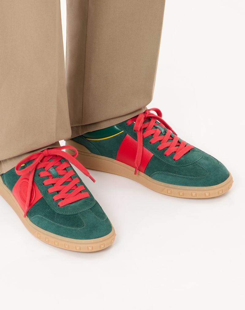 Baskets basses Upvillage en cuir fendu et cuir de veau nappa
