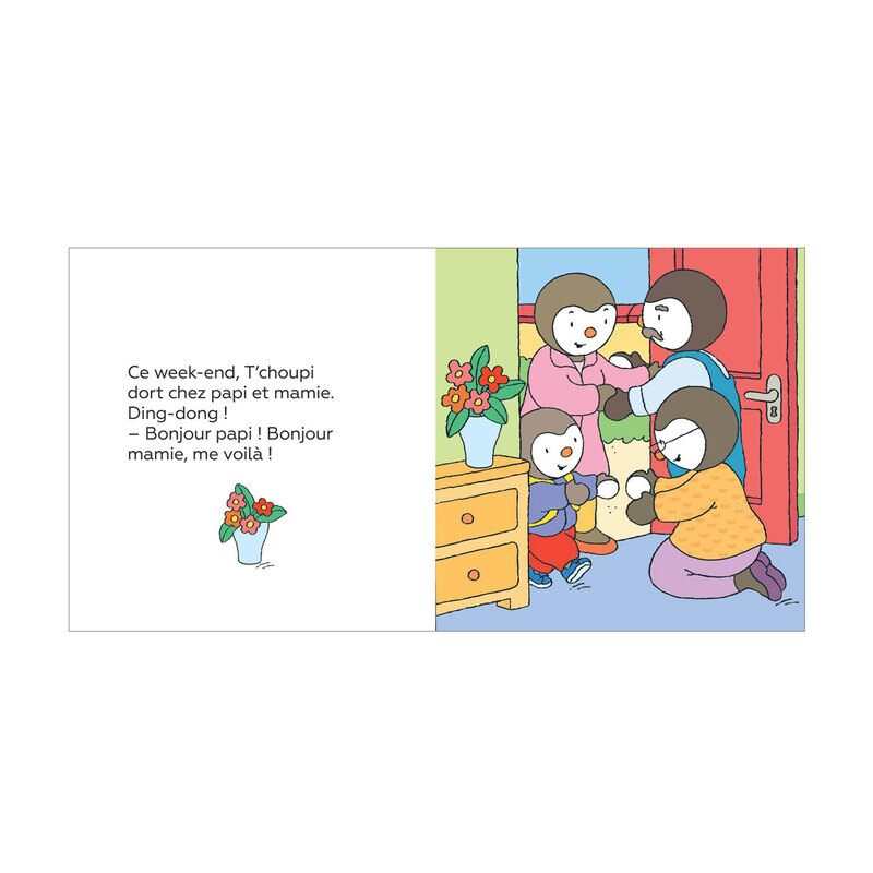 Livre T'choupi dort chez papi et mamie - Nathan Jeunesse