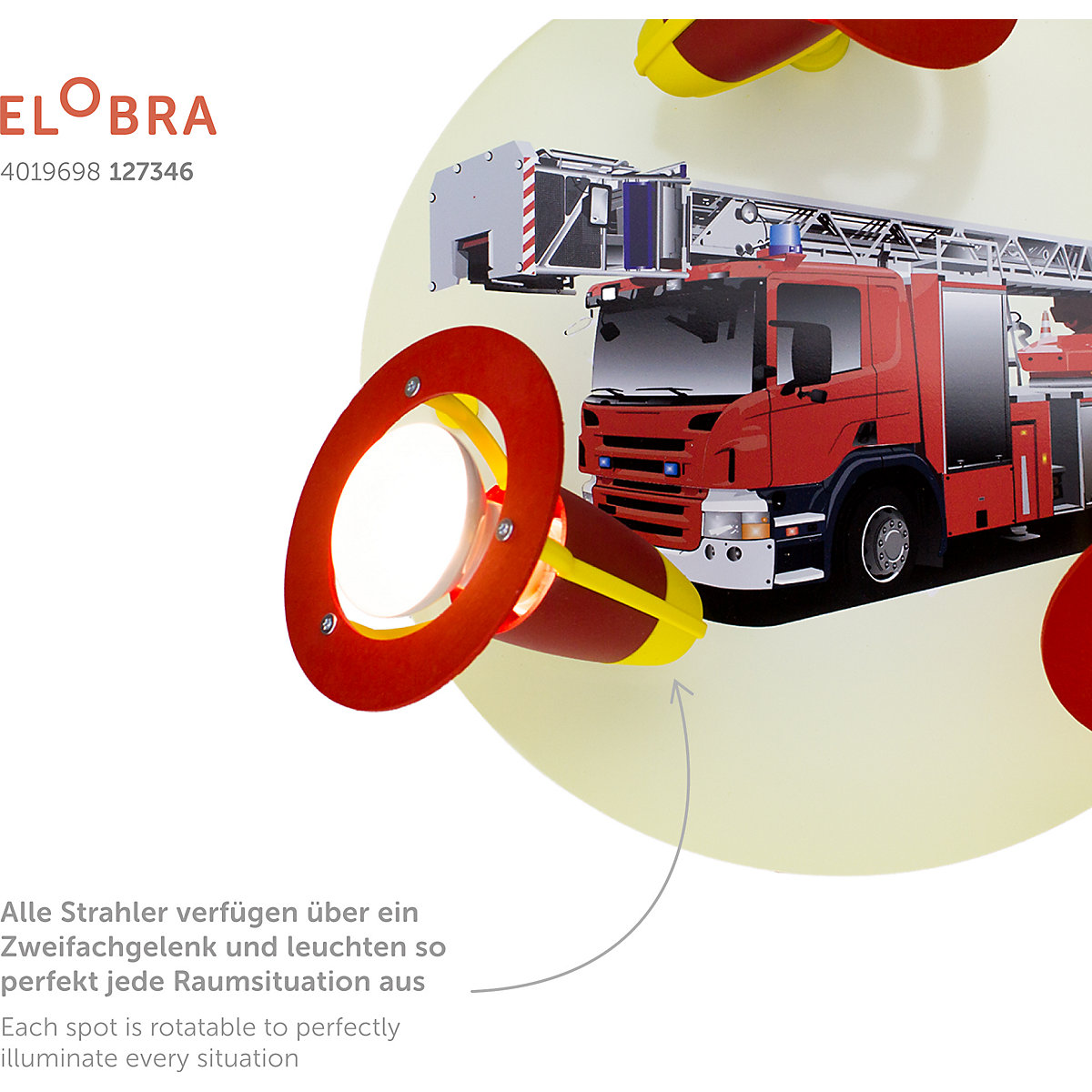 Deckenleuchte Rondell Feuerwehrauto