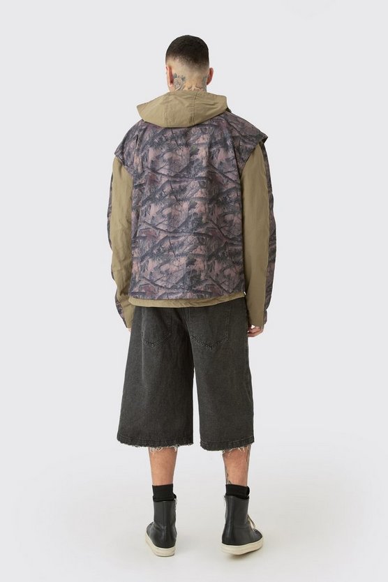 Tall Ripstop Nylon Camouflage Utility-Jacke