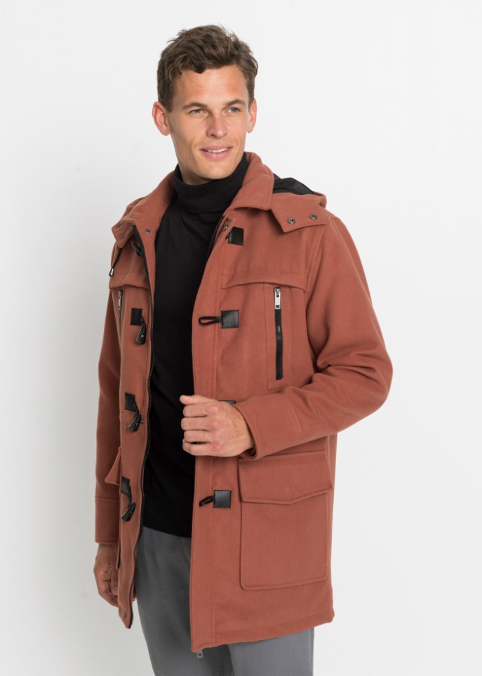 Duffle-Jacke in Wolloptik