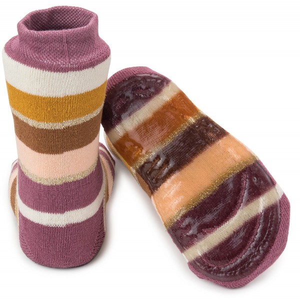 Ewers ~ Stoppersocke SoftStep ~ Ringel Dusty rose