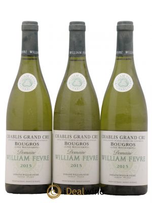 Chablis Grand Cru Bougros Côte Bouguerots William Fèvre (Domaine)  2015 - Lot de 3 Bouteilles