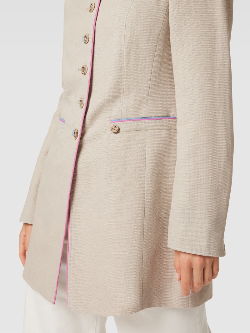 Blazer mit Stehkragen in beige