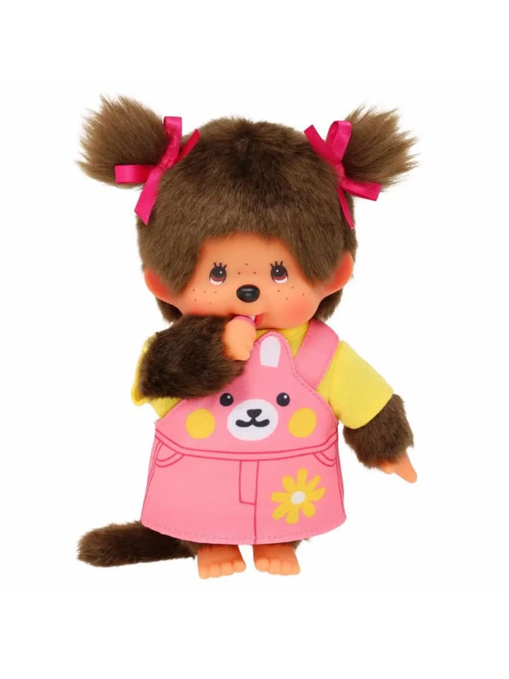 Monchhichi Mädchen im Häschen-Kleid mit Zöpfen | 20 cm Monchhichi Puppe | Fashion günstig kaufen onesize