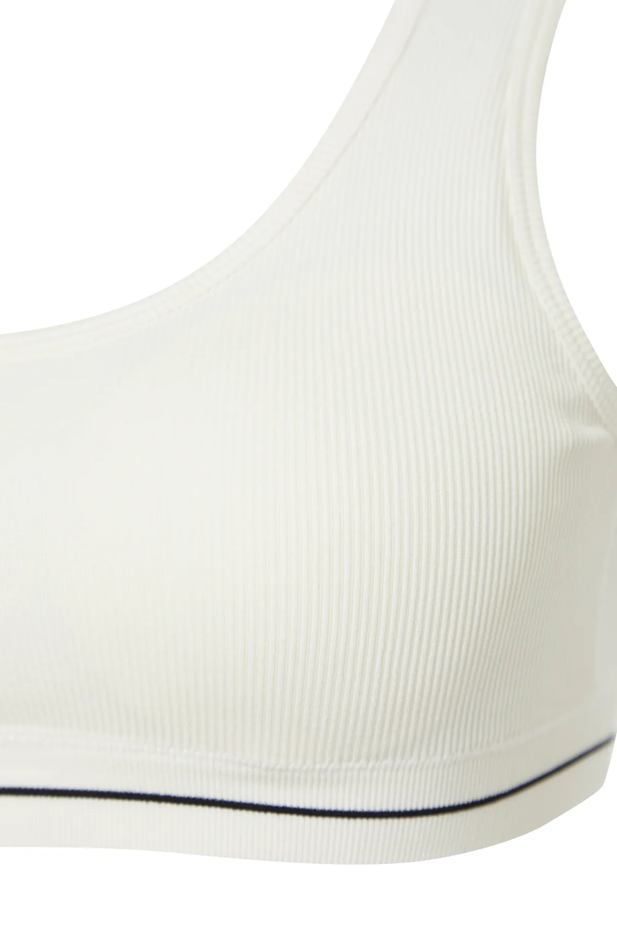 Trendyol Collection  Ecrufarbener nahtloser/nahtloser gestreifter bügelloser Bralette-Strick-BH THMSS24SU00049