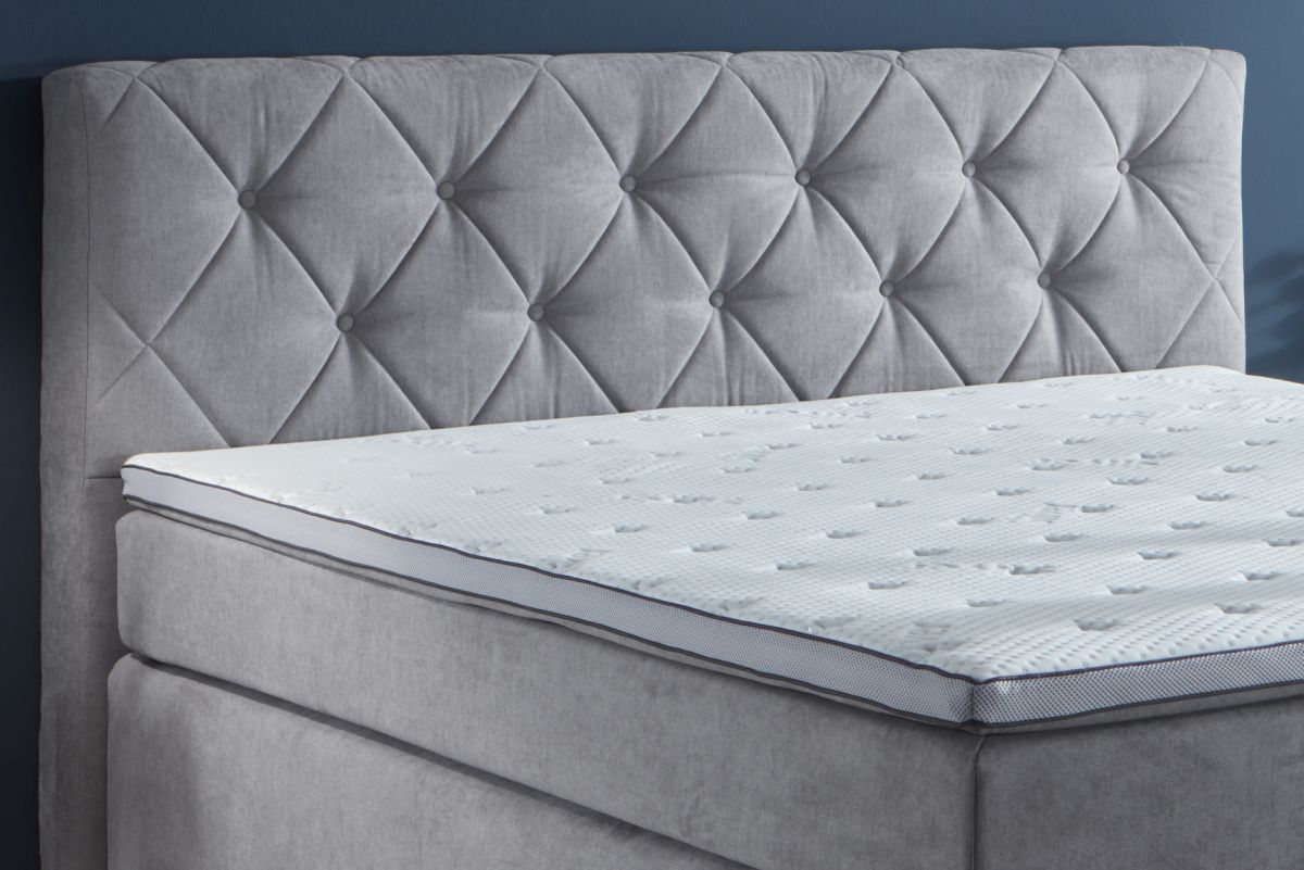 Sun Garden Boxspringbett Baker Silber 180 x 200 cm