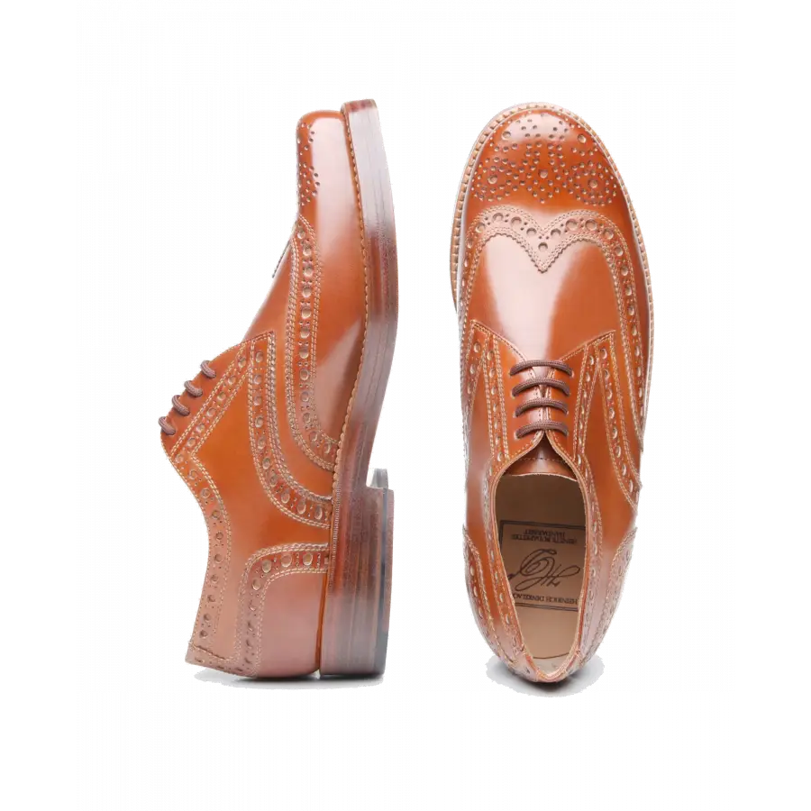 Heinrich Dinkelacker - Businessschuhe Derby RO FULL-BROGUE AC Kalbsleder - beige