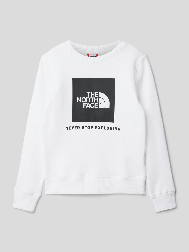 Sweatshirt mit Label-Prints in weiß