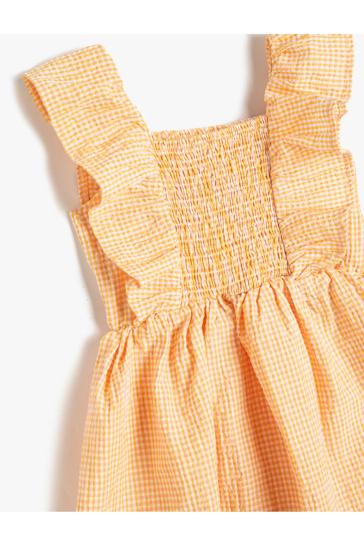 Koton  Kleid mit Rüschen, Gipe und detailliertem Gingham-Muster