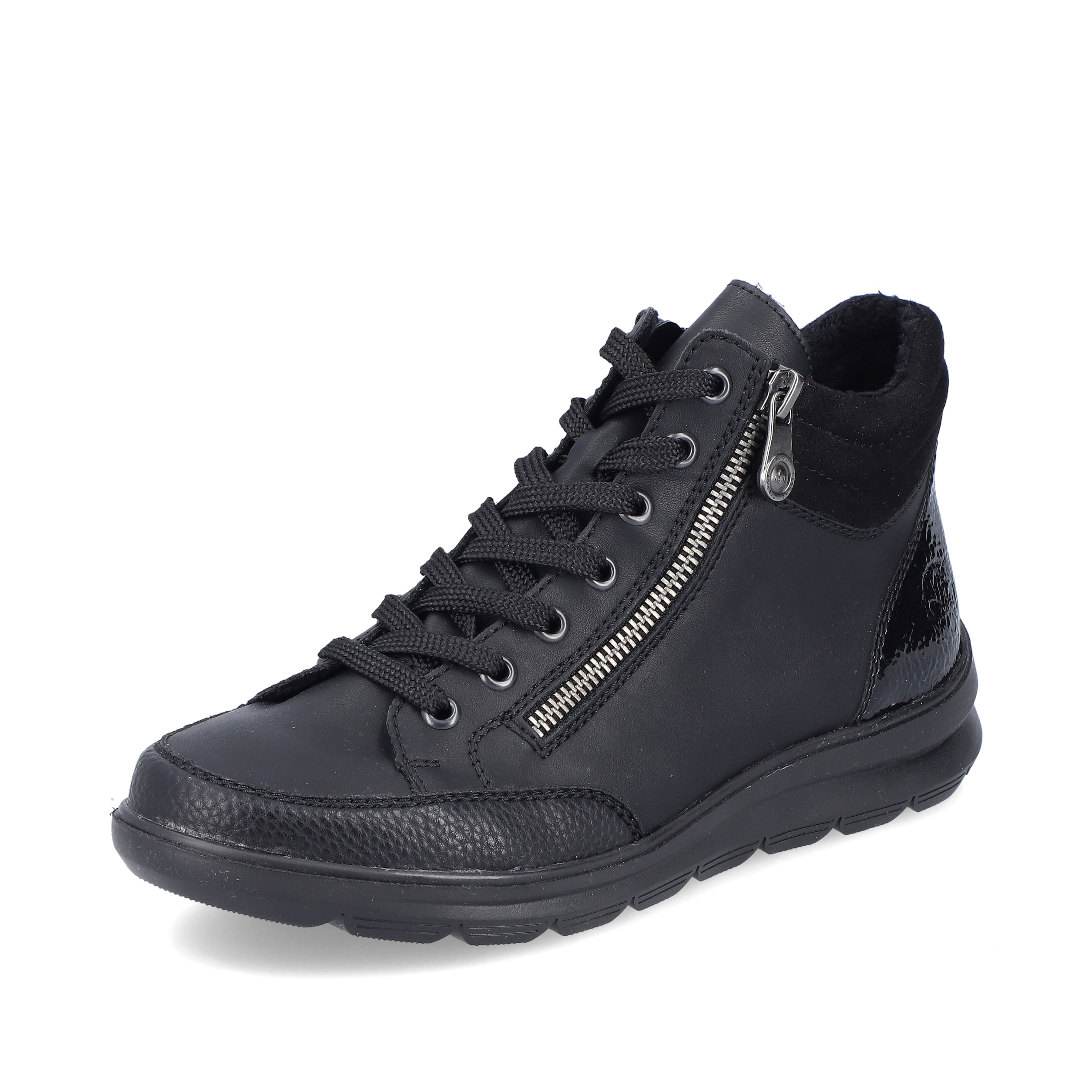 Rieker Damen Schnürschuhe tiefschwarz