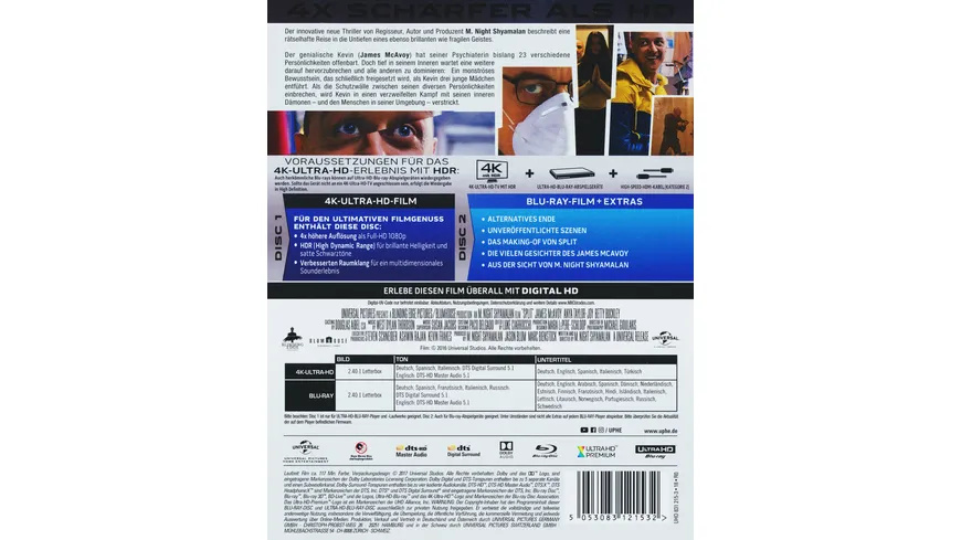 Split  (4K Ultra HD) (+ Blu-ray)