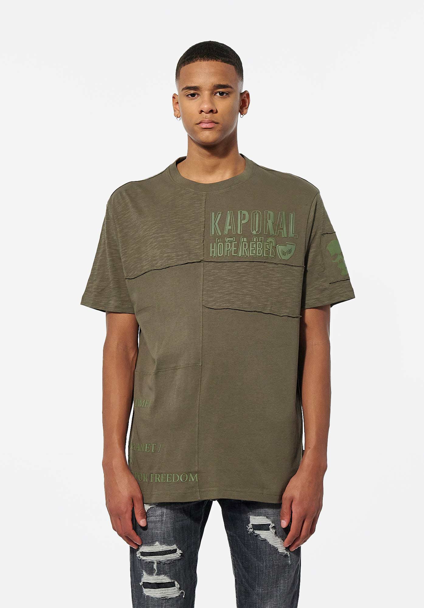 CLYDE  T-shirt kaki Homme en 100% coton