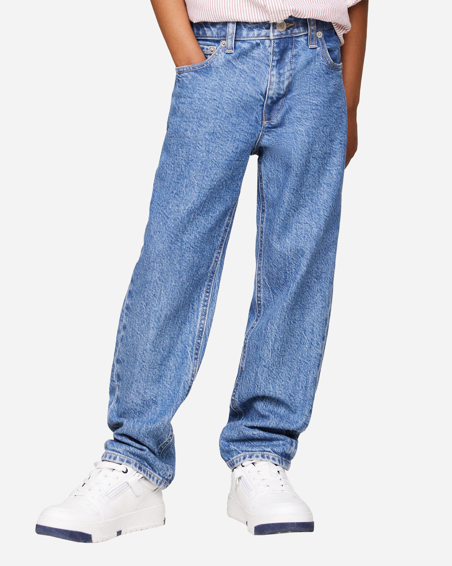 Džínsy Tommy Hilfiger Skater Mid Jr KB0KB09040-1A5
