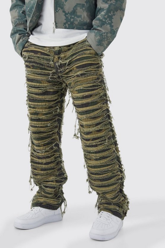 Lockere zerrissene Camouflage-Hose