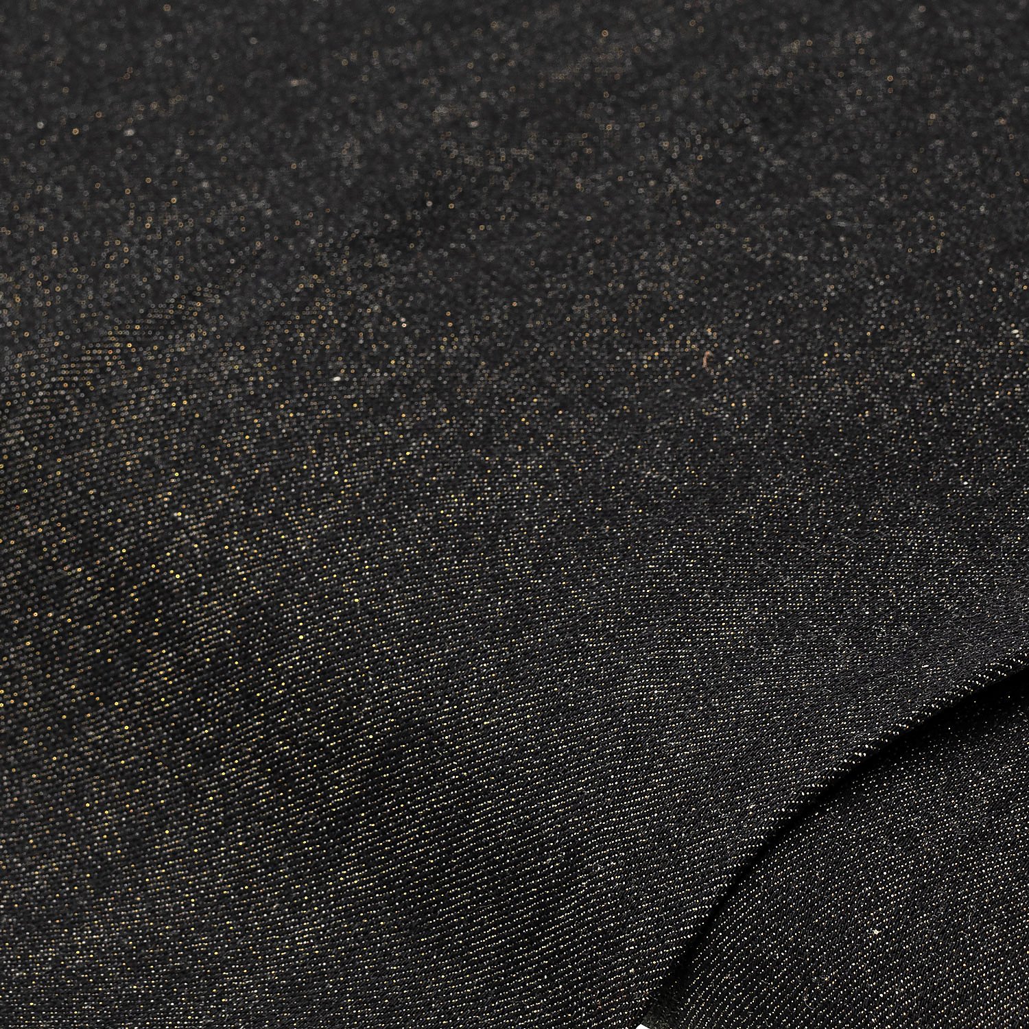 Jeansstoff / Denim mit Glitzer, gold-nachtblau