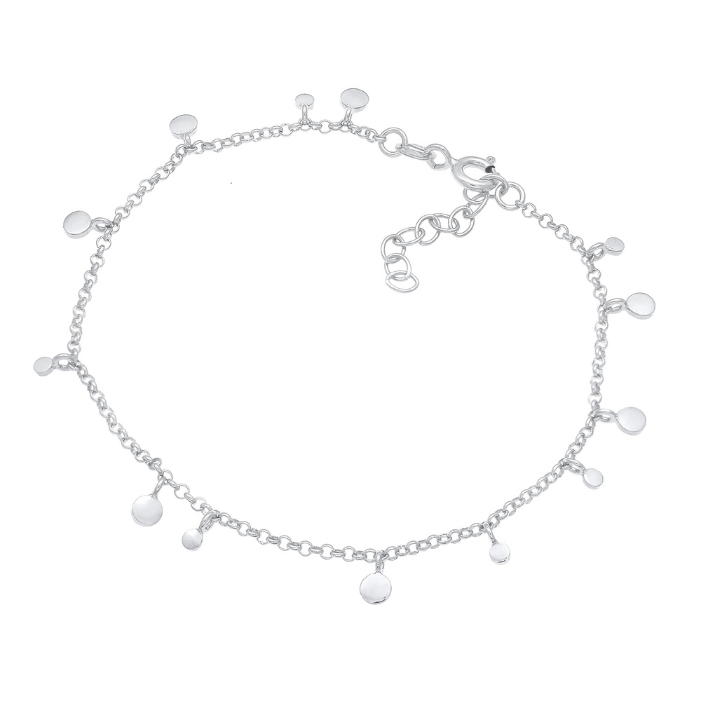 Elli Elli Bracelet Plättchen Coin Kreis Boho Look 925 Silber Bracelet