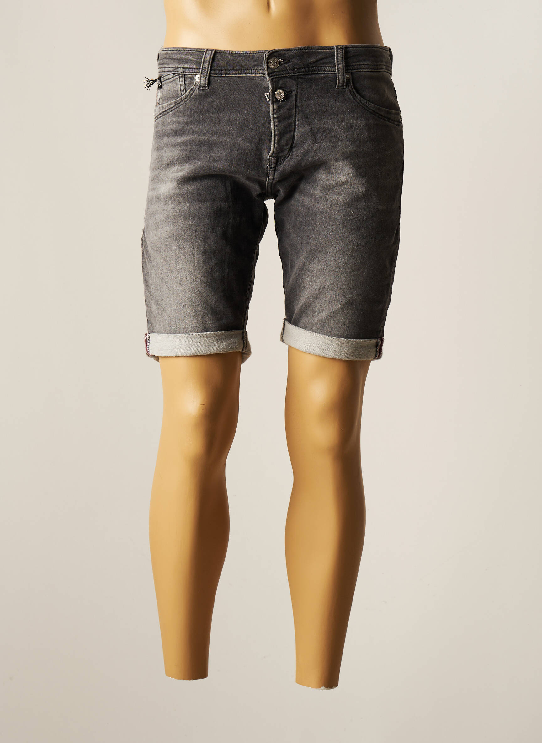 Le Temps Des Cerises Bermudas Femme couleur gris