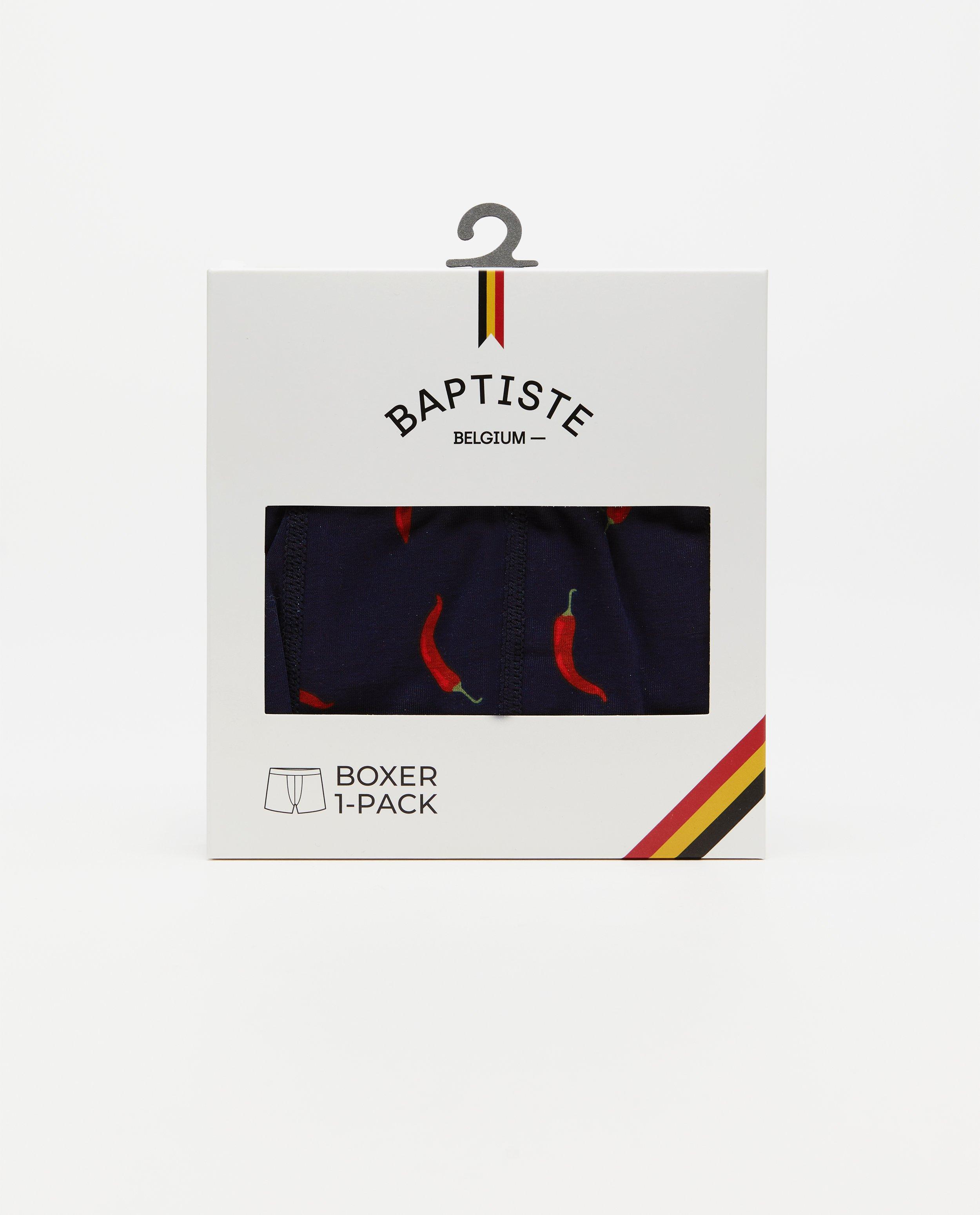 Pantaloni scurți boxer cu imprimeu de ardei iute, albastru închis