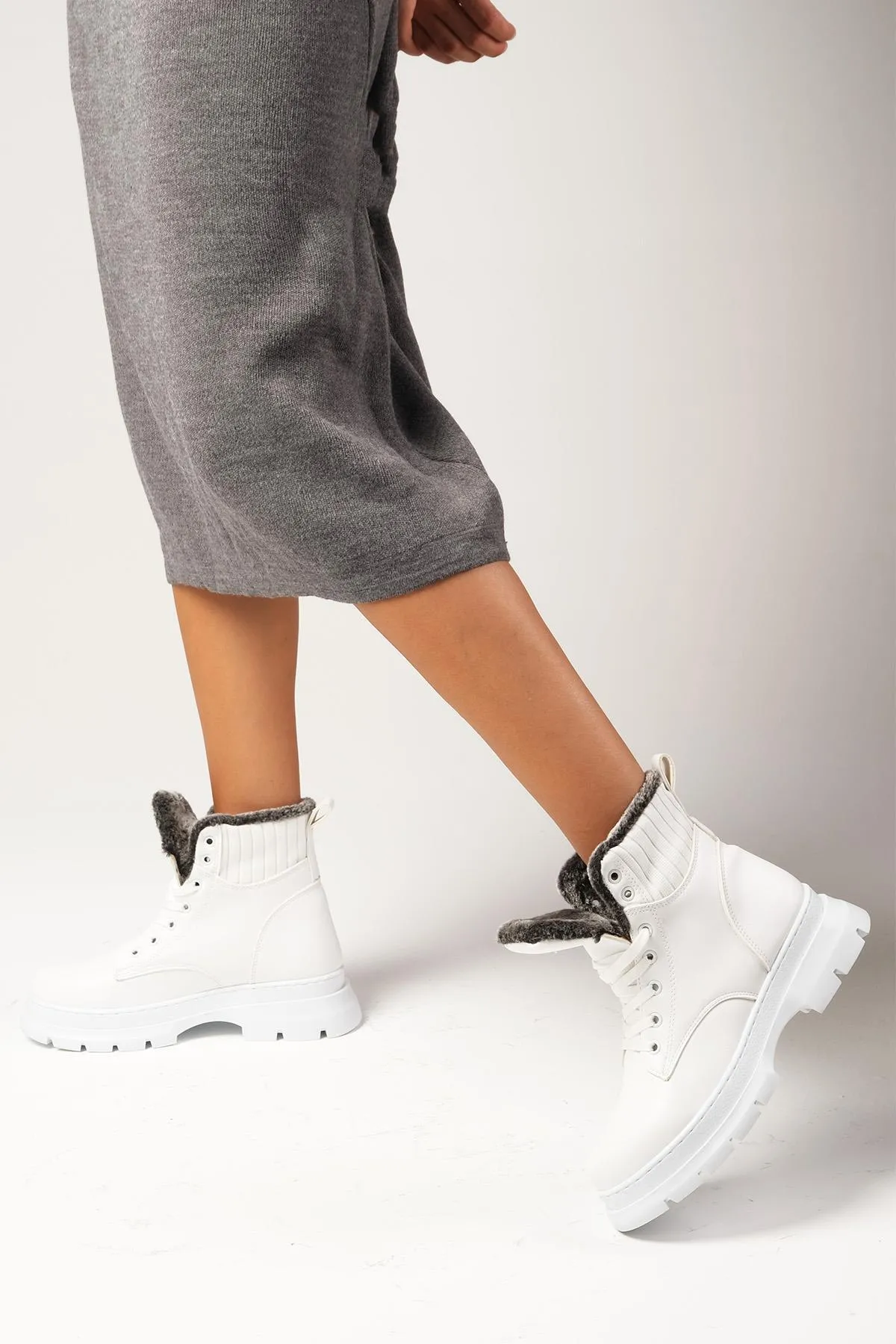 Mio Gusto  Stiefelette - Weiß - Blockabsatz