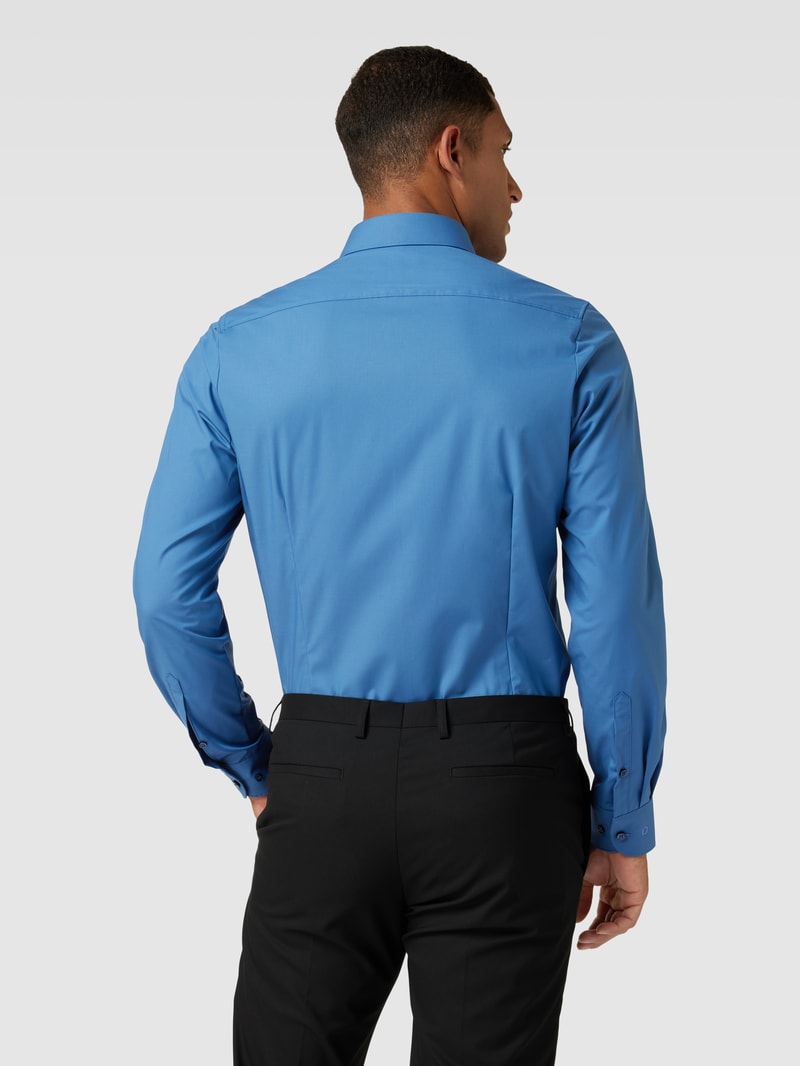 Body Fit Business-Hemd mit Kentkragen in blau