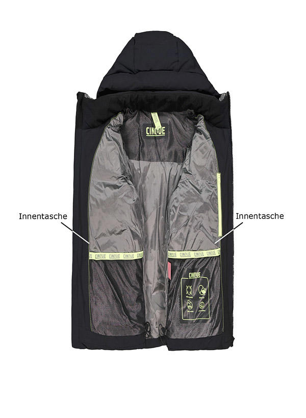 CINQUE, Steppjacke Cibooster, Mikrofaser sorona®, schwarz