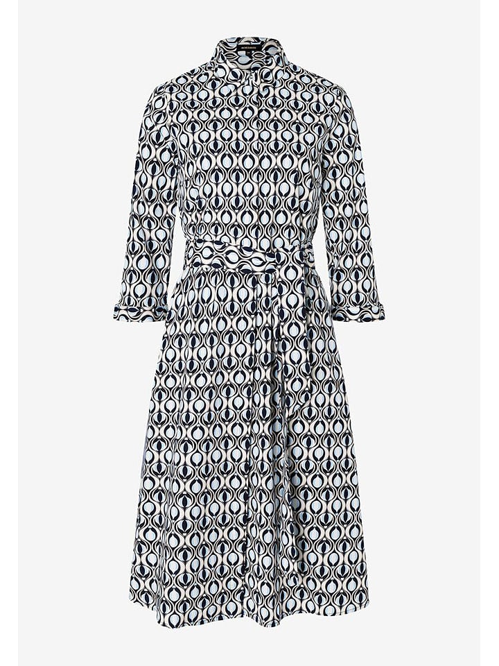 More & More Kleid in Dunkelblau/ Weiß/ Hellblau günstig kaufen