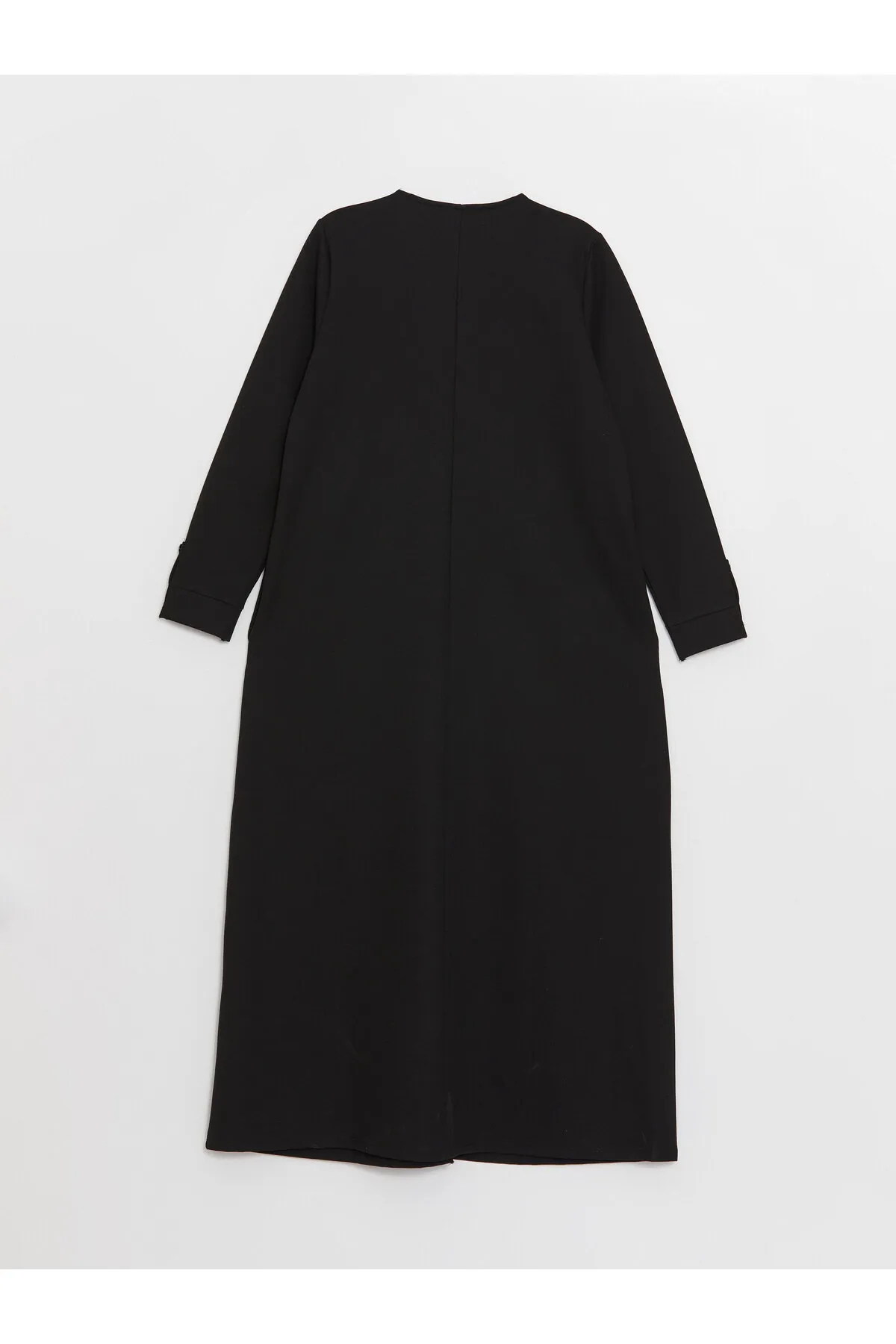 LC Waikiki  Einfarbige langärmlige Damen-Abaya mit Rundhalsausschnitt