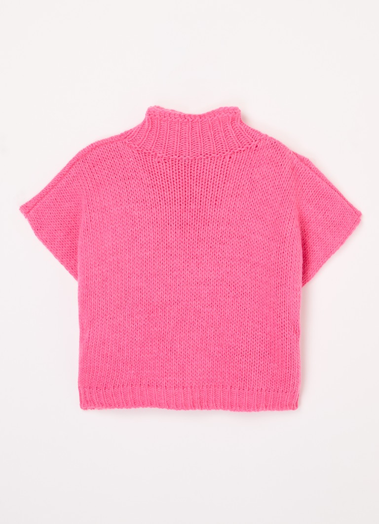 Pelerină Benetton confecționată din material gros tricotat cu amestec de lână.